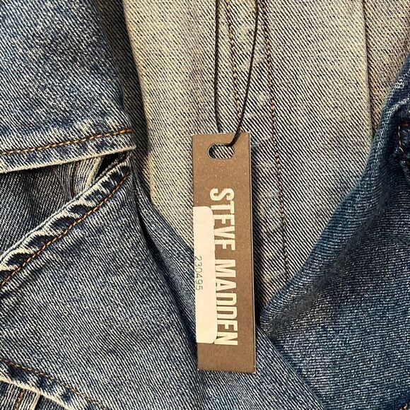NWT Steve Madden Sirus Denim Jacket Medium - Picture 6 of 9